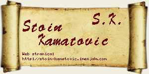 Stoin Kamatović vizit kartica